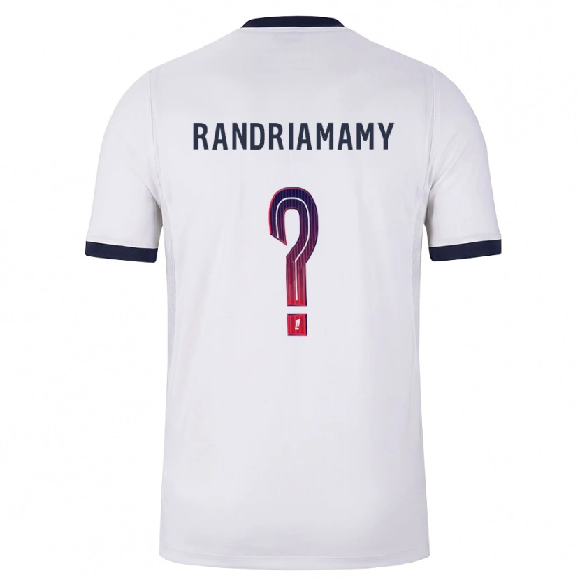 Danxen Kvinder Mathyas Randriamamy #0 Hvid Sort Rød Udebane Spillertrøjer 2026/27 Trøje T-Shirt