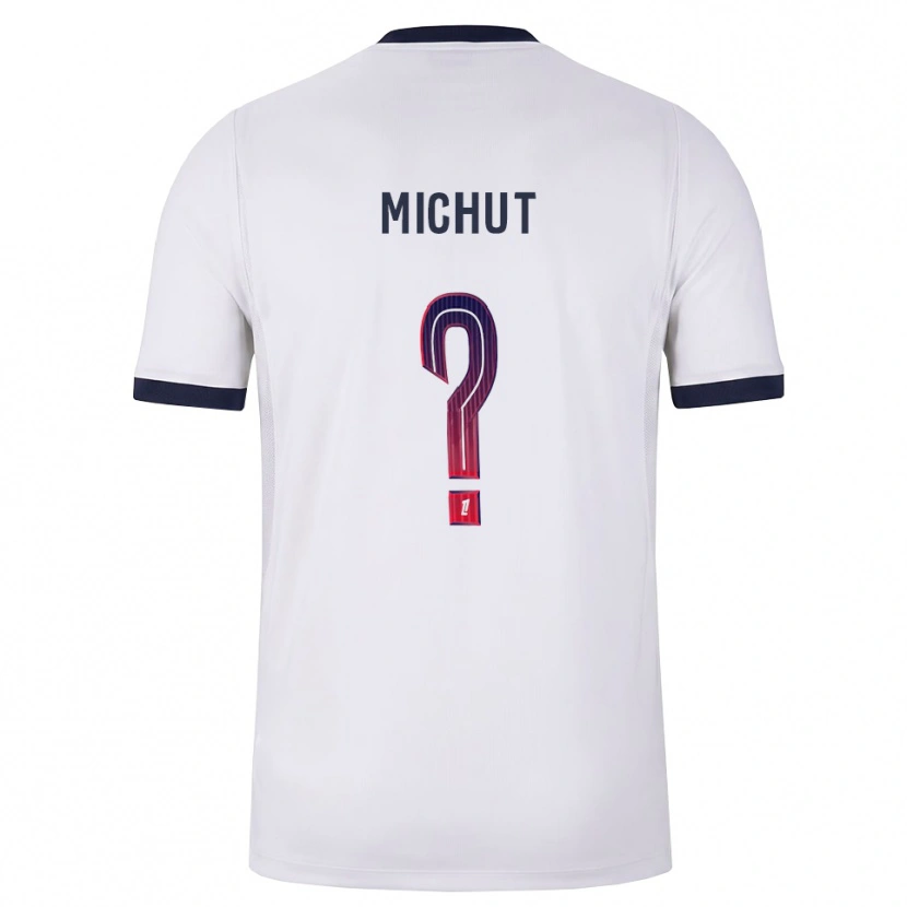 Danxen Kvinder Etienne Michut #0 Hvid Sort Rød Udebane Spillertrøjer 2026/27 Trøje T-Shirt