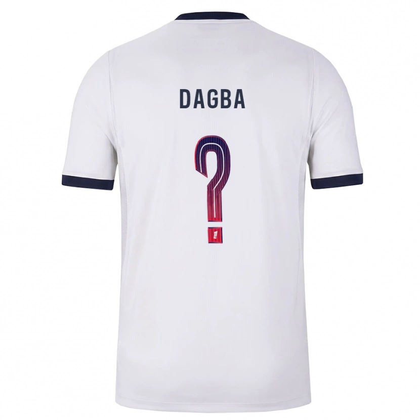 Danxen Kvinder Colin Dagba #0 Hvid Sort Rød Udebane Spillertrøjer 2026/27 Trøje T-Shirt