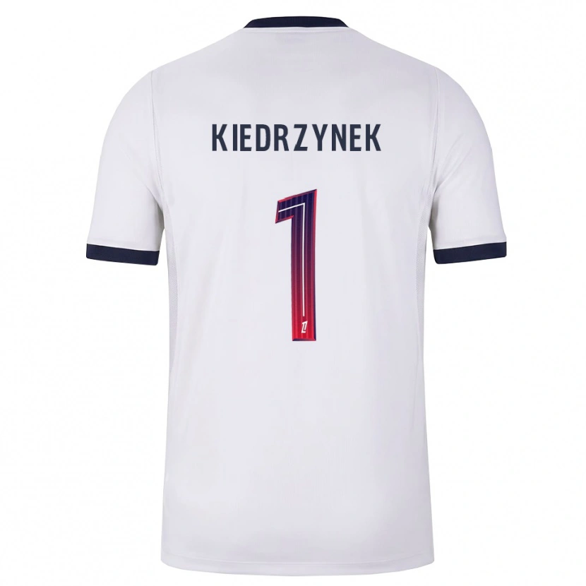 Danxen Kvinder Katarzyna Kiedrzynek #1 Hvid Sort Rød Udebane Spillertrøjer 2026/27 Trøje T-Shirt