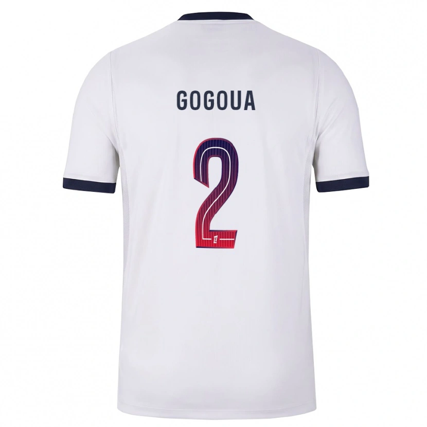 Danxen Kvinder Valentin Gogoua #2 Hvid Sort Rød Udebane Spillertrøjer 2026/27 Trøje T-Shirt