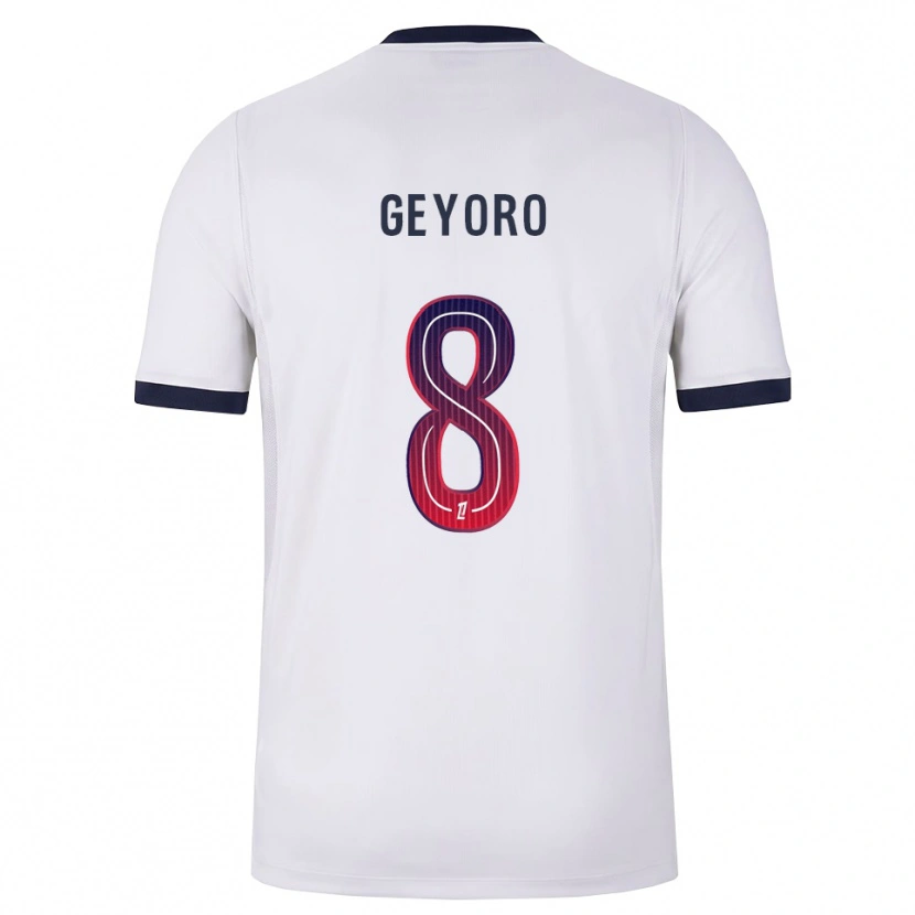 Danxen Kvinder Grace Geyoro #8 Hvid Sort Rød Udebane Spillertrøjer 2026/27 Trøje T-Shirt