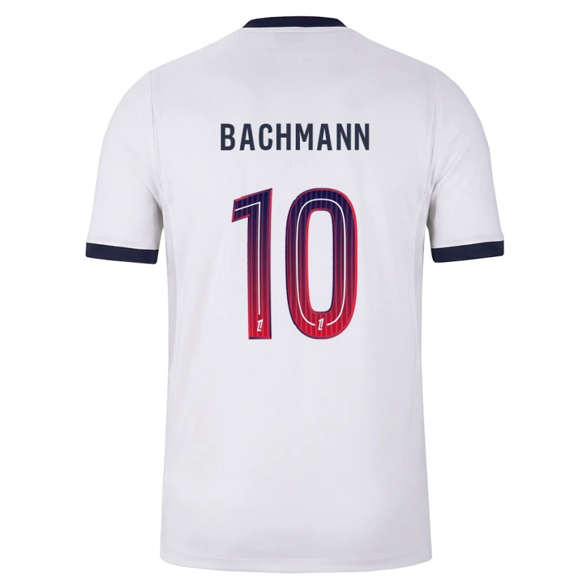 Danxen Kvinder Ramona Bachmann #10 Hvid Sort Rød Udebane Spillertrøjer 2026/27 Trøje T-Shirt