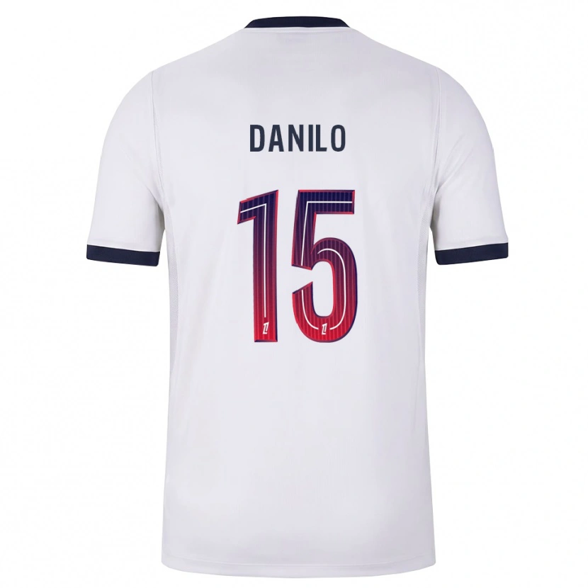 Danxen Kvinder Danilo Pereira #15 Hvid Sort Rød Udebane Spillertrøjer 2026/27 Trøje T-Shirt