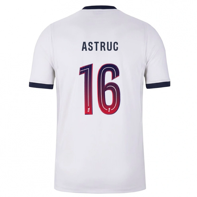 Danxen Kvinder Maxime Astruc #16 Hvid Sort Rød Udebane Spillertrøjer 2026/27 Trøje T-Shirt