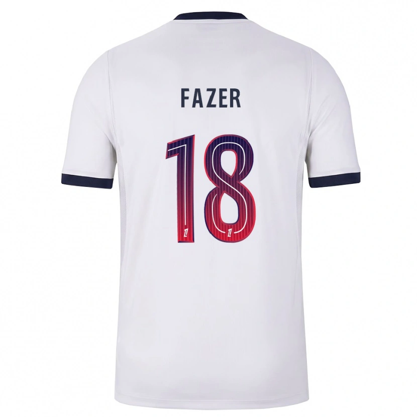 Danxen Kvinder Laurina Fazer #18 Hvid Sort Rød Udebane Spillertrøjer 2026/27 Trøje T-Shirt