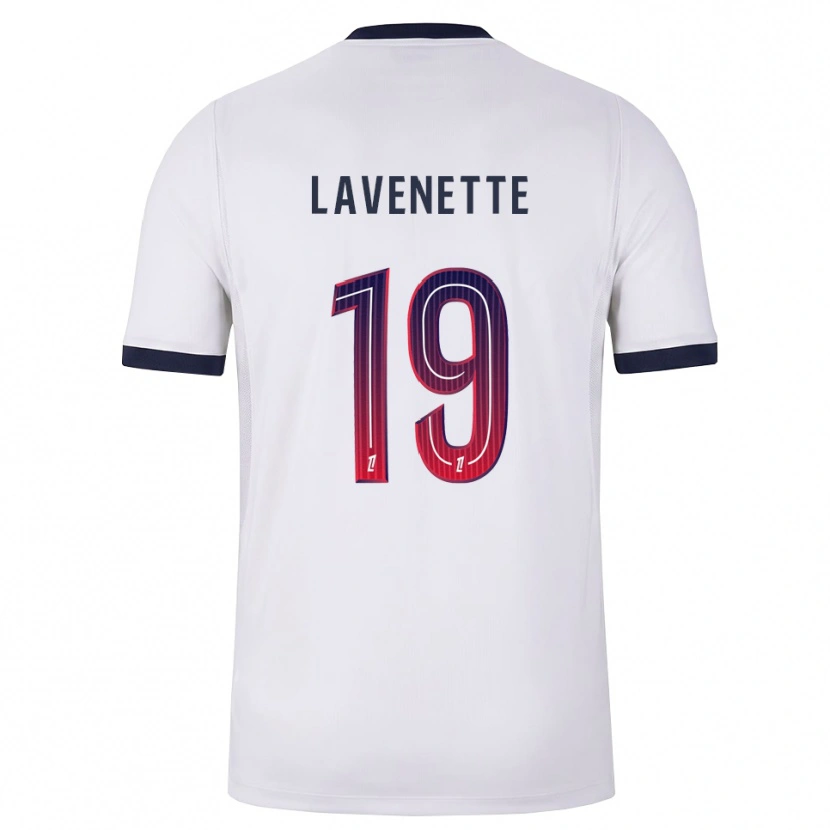 Danxen Kvinder Mathias Lavenette #19 Hvid Sort Rød Udebane Spillertrøjer 2026/27 Trøje T-Shirt