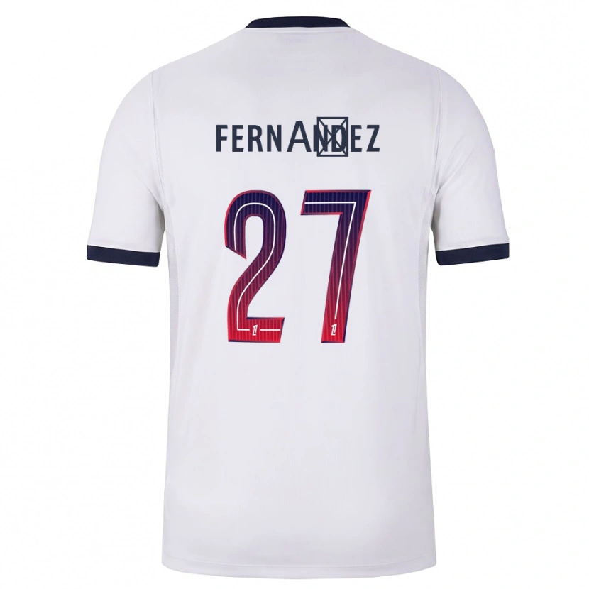 Danxen Kvinder Dro Fernández #27 Hvid Sort Rød Udebane Spillertrøjer 2026/27 Trøje T-Shirt