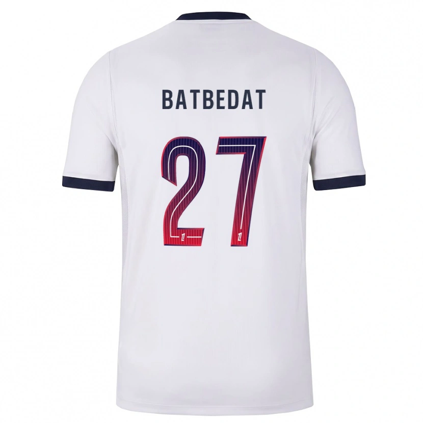 Danxen Kvinder Lucas Batbedat #27 Hvid Sort Rød Udebane Spillertrøjer 2026/27 Trøje T-Shirt