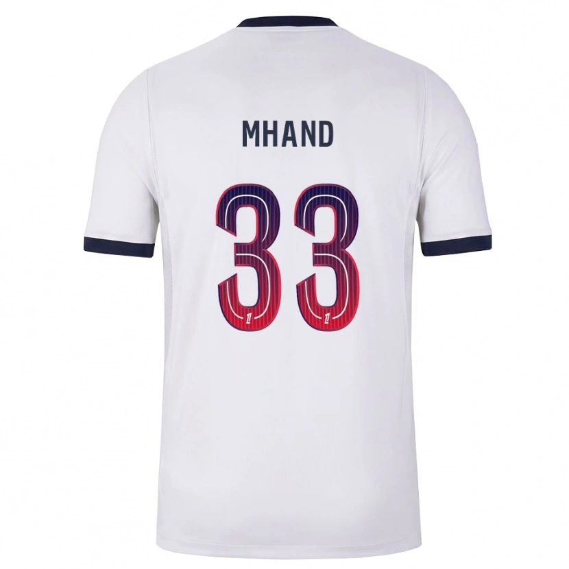 Danxen Kvinder Ilian Mhand #33 Hvid Sort Rød Udebane Spillertrøjer 2026/27 Trøje T-Shirt