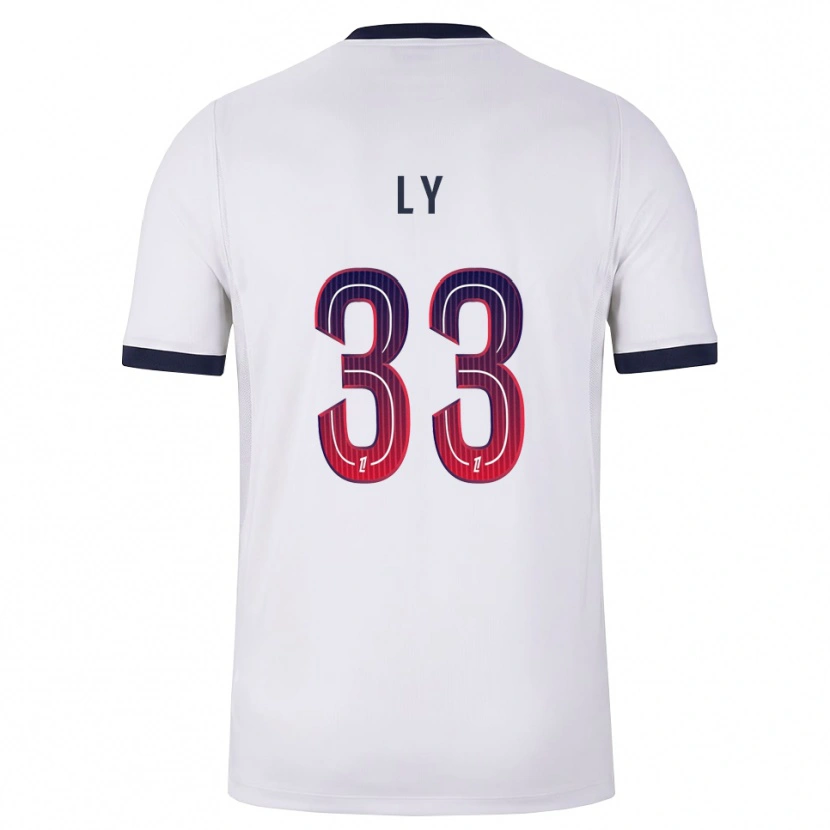 Danxen Kvinder Elijah Ly #33 Hvid Sort Rød Udebane Spillertrøjer 2026/27 Trøje T-Shirt