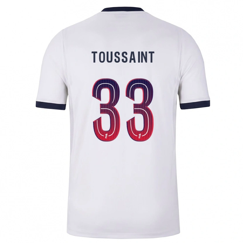 Danxen Kvinder Océane Toussaint #33 Hvid Sort Rød Udebane Spillertrøjer 2026/27 Trøje T-Shirt