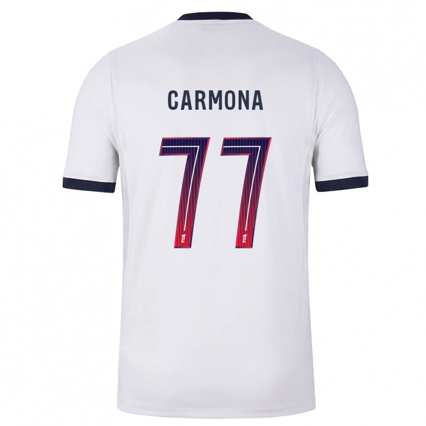 Danxen Kvinder Olga Carmona #77 Hvid Sort Rød Udebane Spillertrøjer 2026/27 Trøje T-Shirt