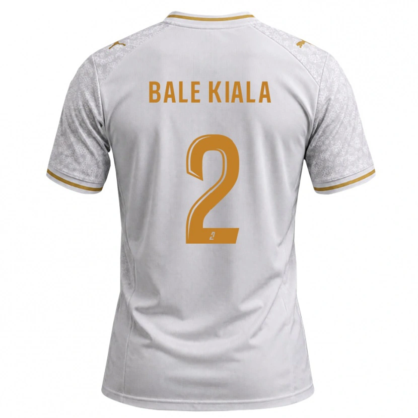 Danxen Kvinder Aser Bale Kiala #2 Hvid Grå Gyldenrod Udebane Spillertrøjer 2026/27 Trøje T-Shirt
