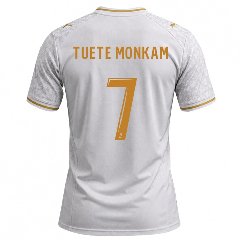 Danxen Kvinder Malcolm Tuete Monkam #7 Hvid Grå Gyldenrod Udebane Spillertrøjer 2026/27 Trøje T-Shirt