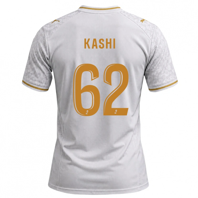 Danxen Kvinder Amine Kashi #62 Hvid Grå Gyldenrod Udebane Spillertrøjer 2026/27 Trøje T-Shirt