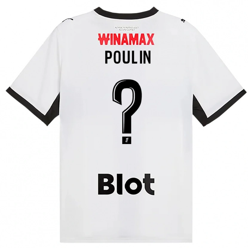 Danxen Kvinder Liam Poulin #0 Sort Hvid Rød Udebane Spillertrøjer 2026/27 Trøje T-Shirt