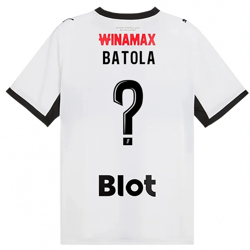 Danxen Kvinder Yann Batola #0 Sort Hvid Rød Udebane Spillertrøjer 2026/27 Trøje T-Shirt