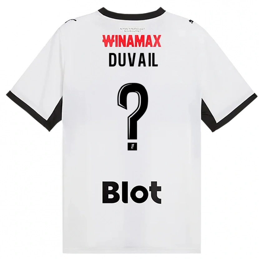 Danxen Kvinder Jules Duvail #0 Sort Hvid Rød Udebane Spillertrøjer 2026/27 Trøje T-Shirt