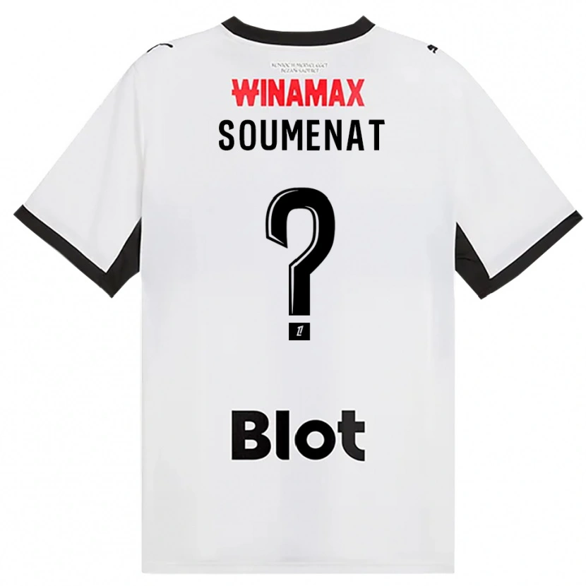Danxen Kvinder Flavien Soumenat #0 Sort Hvid Rød Udebane Spillertrøjer 2026/27 Trøje T-Shirt