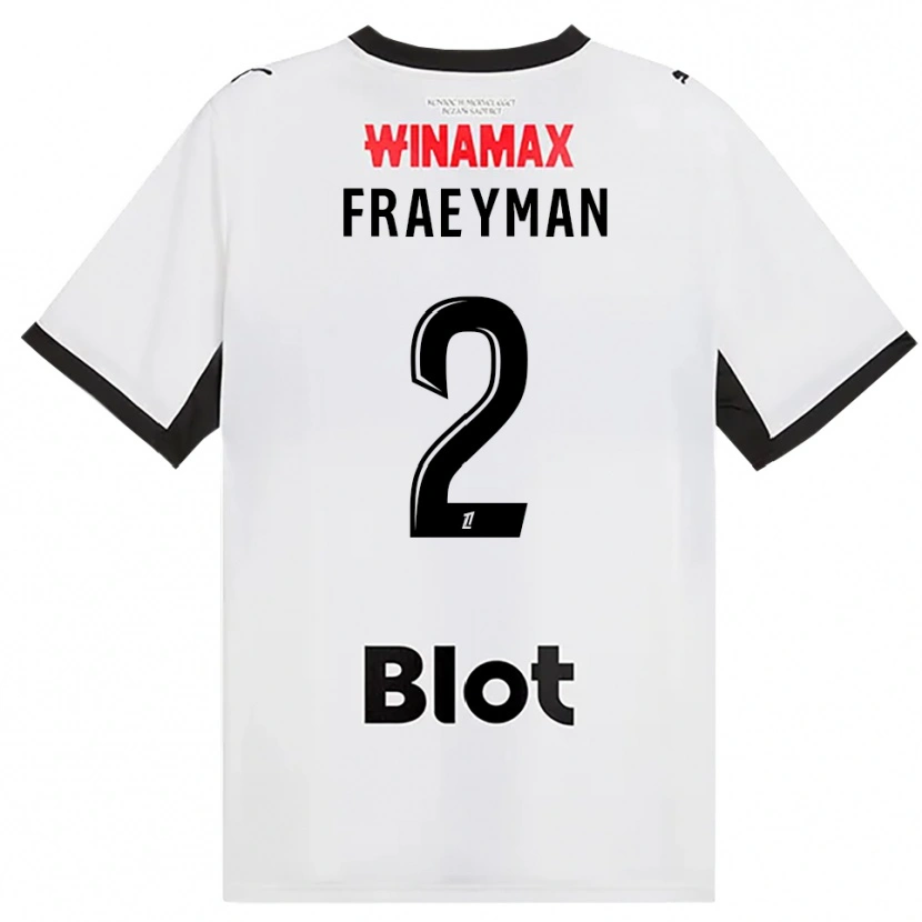 Danxen Kvinder Dorian Fraeyman #2 Sort Hvid Rød Udebane Spillertrøjer 2026/27 Trøje T-Shirt