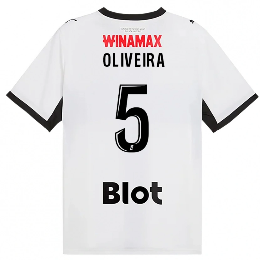 Danxen Kvinder Gonçalo Oliveira #5 Sort Hvid Rød Udebane Spillertrøjer 2026/27 Trøje T-Shirt