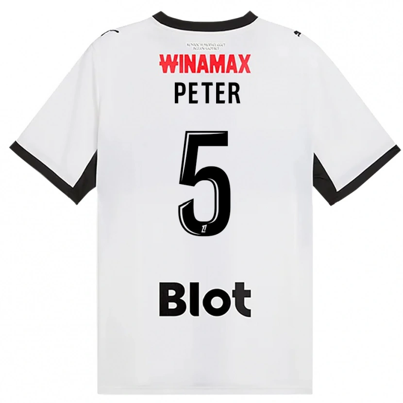 Danxen Kvinder Joseph Peter #5 Sort Hvid Rød Udebane Spillertrøjer 2026/27 Trøje T-Shirt