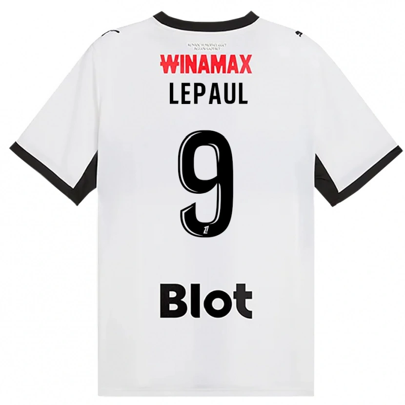Danxen Kvinder Estéban Lepaul #9 Sort Hvid Rød Udebane Spillertrøjer 2026/27 Trøje T-Shirt