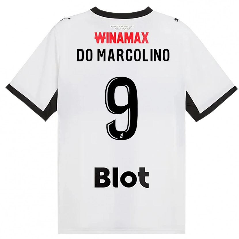 Danxen Kvinder Alan Do Marcolino #9 Sort Hvid Rød Udebane Spillertrøjer 2026/27 Trøje T-Shirt