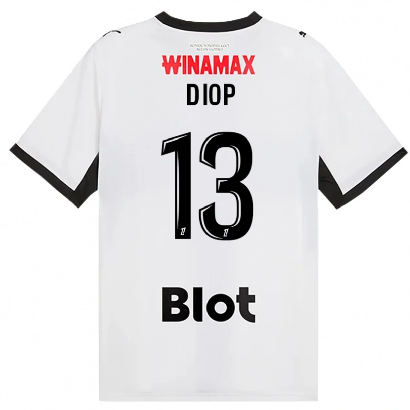 Danxen Kvinder Noham Diop #13 Sort Hvid Rød Udebane Spillertrøjer 2026/27 Trøje T-Shirt