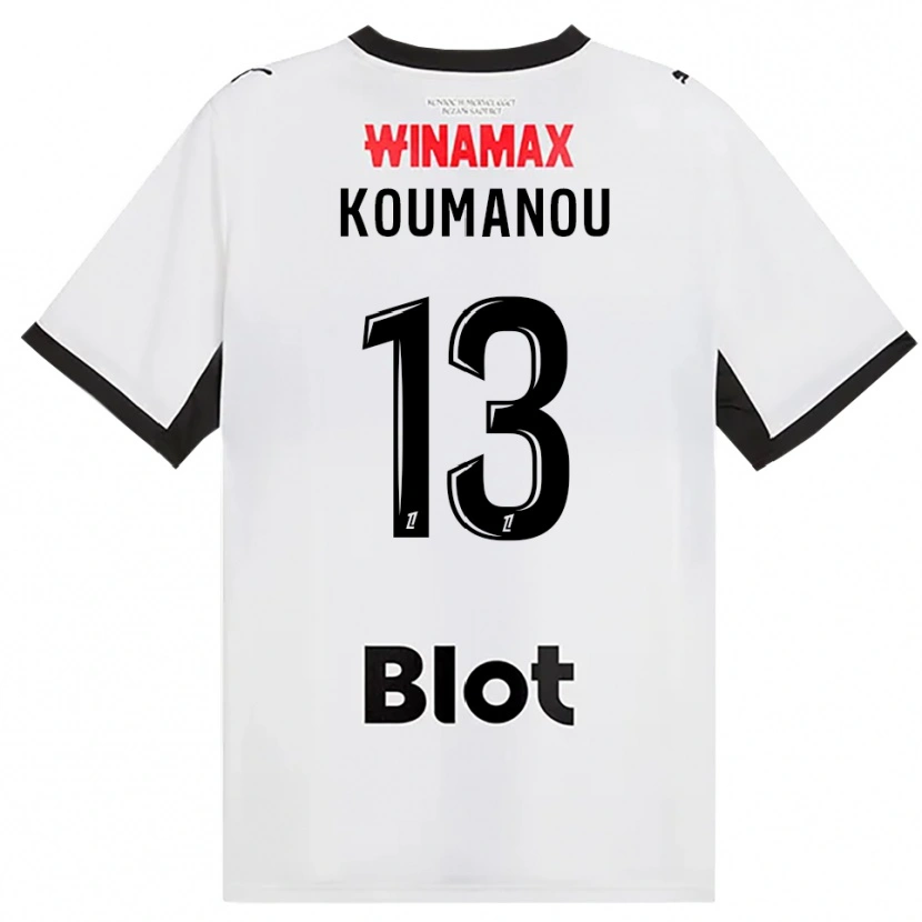 Danxen Kvinder Noa Koumanou #13 Sort Hvid Rød Udebane Spillertrøjer 2026/27 Trøje T-Shirt