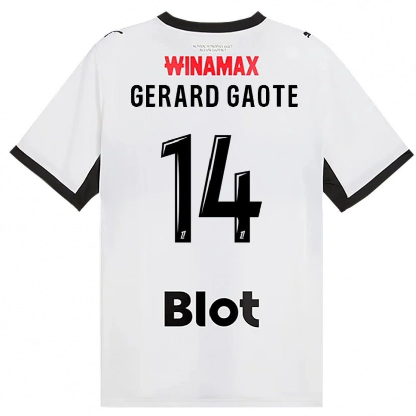 Danxen Kvinder Steven Gaote #14 Sort Hvid Rød Udebane Spillertrøjer 2026/27 Trøje T-Shirt