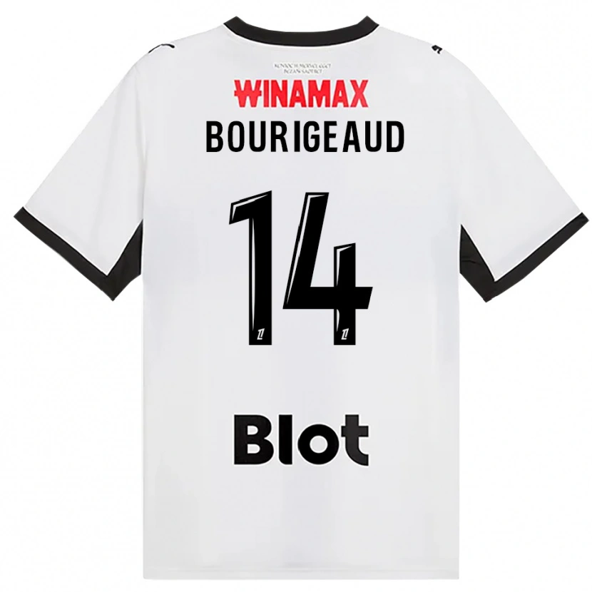 Danxen Kvinder Benjamin Bourigeaud #14 Sort Hvid Rød Udebane Spillertrøjer 2026/27 Trøje T-Shirt