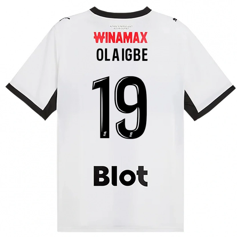 Danxen Kvinder Kazeem Olaigbe #19 Sort Hvid Rød Udebane Spillertrøjer 2026/27 Trøje T-Shirt