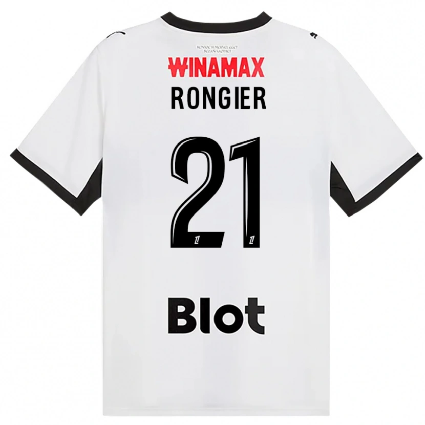 Danxen Kvinder Valentin Rongier #21 Sort Hvid Rød Udebane Spillertrøjer 2026/27 Trøje T-Shirt