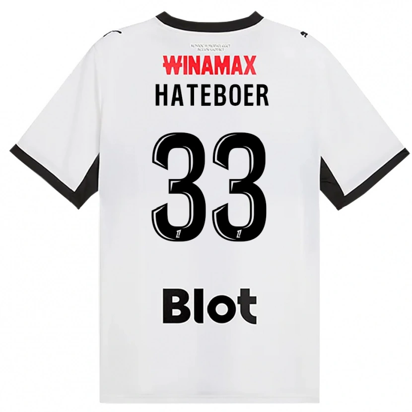 Danxen Kvinder Hans Hateboer #33 Sort Hvid Rød Udebane Spillertrøjer 2026/27 Trøje T-Shirt