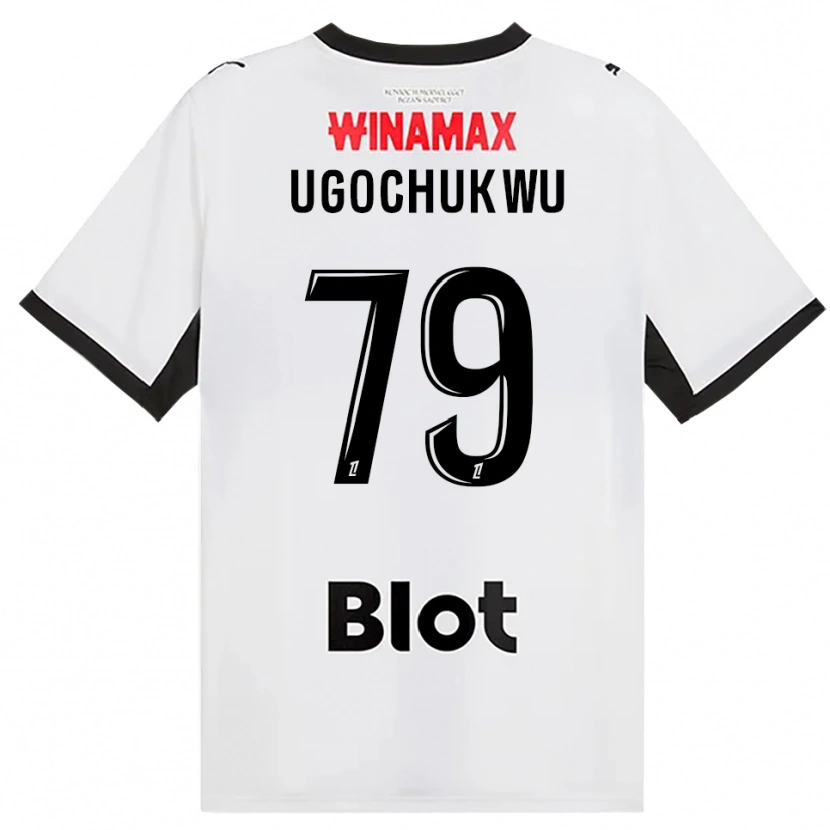 Danxen Kvinder Chibuike Ugochukwu #79 Sort Hvid Rød Udebane Spillertrøjer 2026/27 Trøje T-Shirt