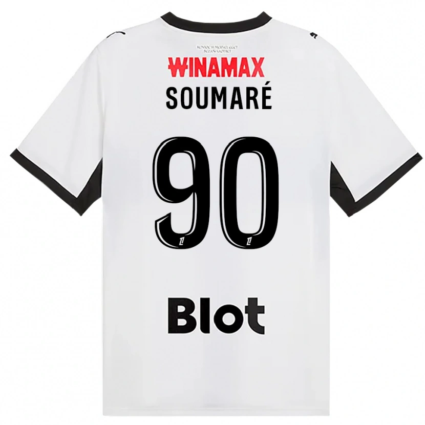 Danxen Kvinder Issa Soumaré #90 Sort Hvid Rød Udebane Spillertrøjer 2026/27 Trøje T-Shirt