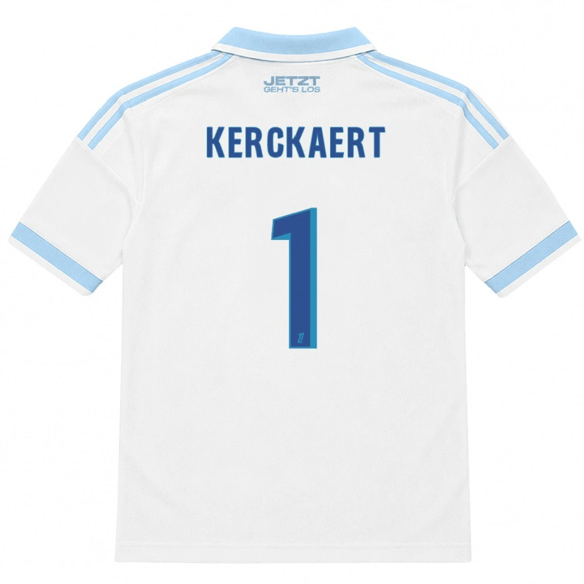 Danxen Kvinder Gabriel Kerckaert #1 Lys Himmelblå Hvid Rød Udebane Spillertrøjer 2026/27 Trøje T-Shirt