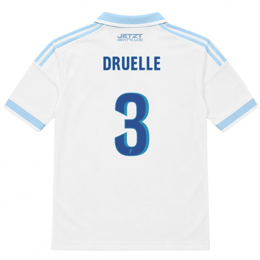 Danxen Kvinder Robin Druelle #3 Lys Himmelblå Hvid Rød Udebane Spillertrøjer 2026/27 Trøje T-Shirt