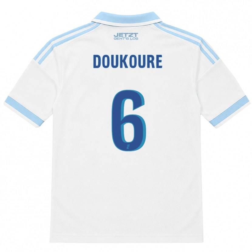 Danxen Kvinder Ismaël Doukouré #6 Lys Himmelblå Hvid Rød Udebane Spillertrøjer 2026/27 Trøje T-Shirt