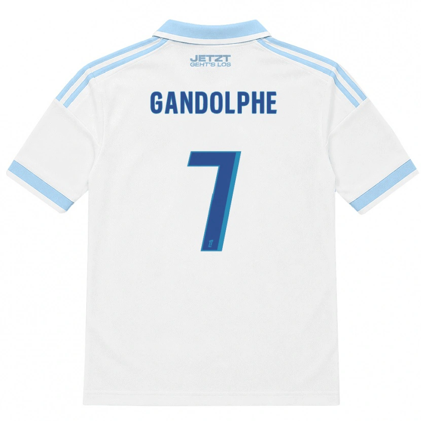 Danxen Kvinder Adrien Gandolphe #7 Lys Himmelblå Hvid Rød Udebane Spillertrøjer 2026/27 Trøje T-Shirt