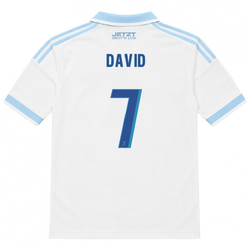 Danxen Kvinder David #7 Lys Himmelblå Hvid Rød Udebane Spillertrøjer 2026/27 Trøje T-Shirt