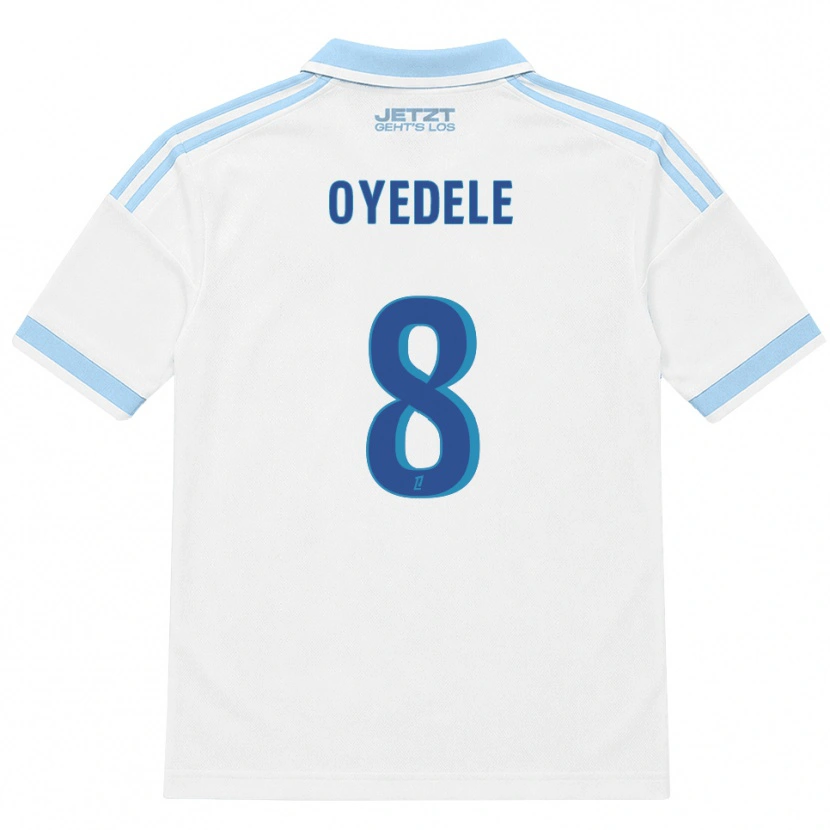 Danxen Kvinder Maxi Oyedele #8 Lys Himmelblå Hvid Rød Udebane Spillertrøjer 2026/27 Trøje T-Shirt