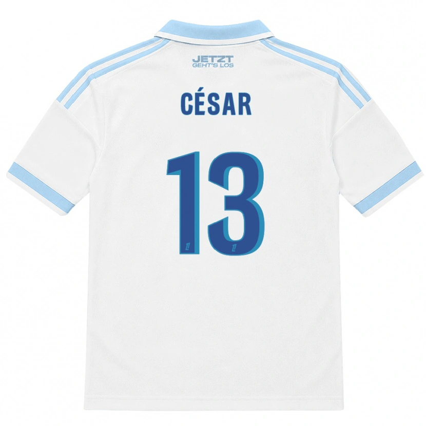 Danxen Kvinder Julbert César #13 Lys Himmelblå Hvid Rød Udebane Spillertrøjer 2026/27 Trøje T-Shirt