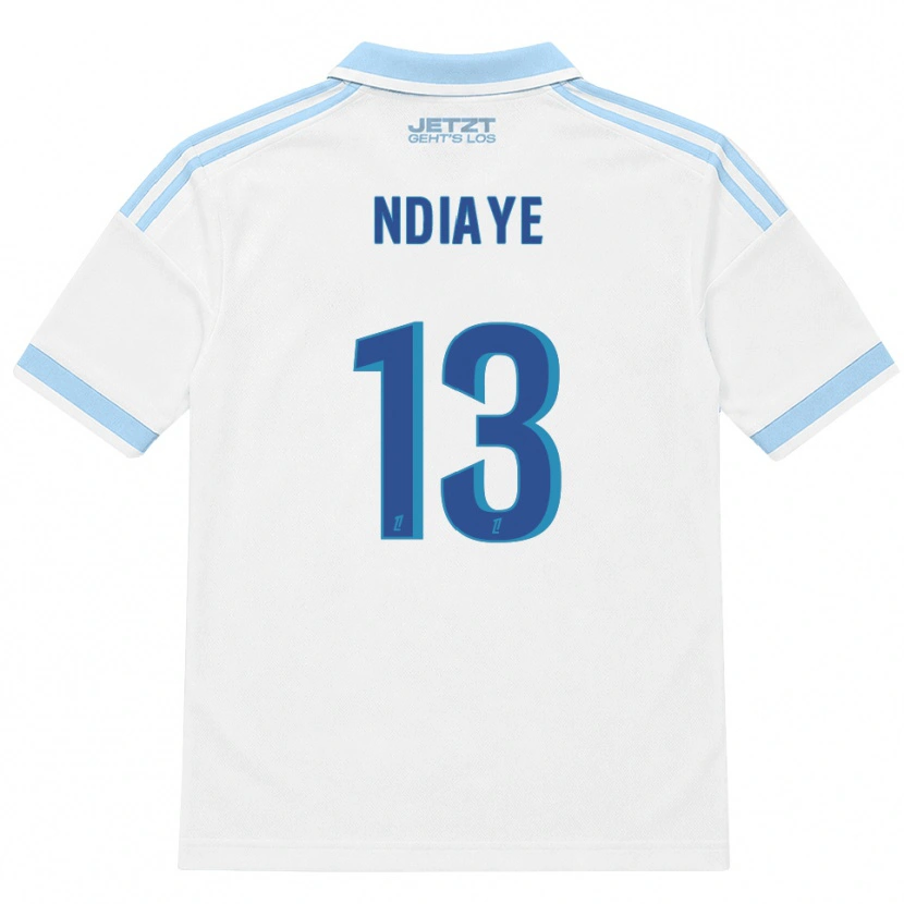 Danxen Kvinder Serigne Ndiaye #13 Lys Himmelblå Hvid Rød Udebane Spillertrøjer 2026/27 Trøje T-Shirt