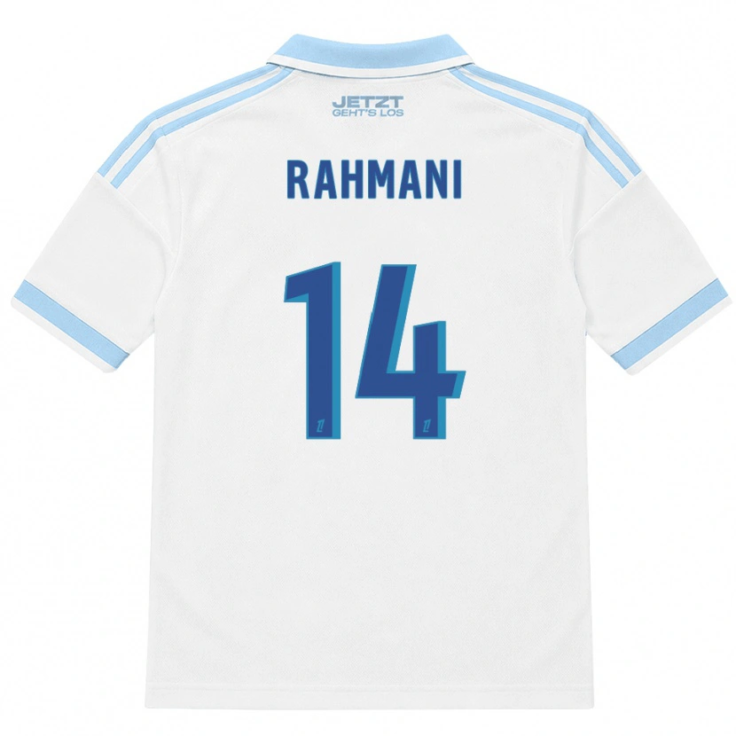 Danxen Kvinder Nessim Rahmani #14 Lys Himmelblå Hvid Rød Udebane Spillertrøjer 2026/27 Trøje T-Shirt