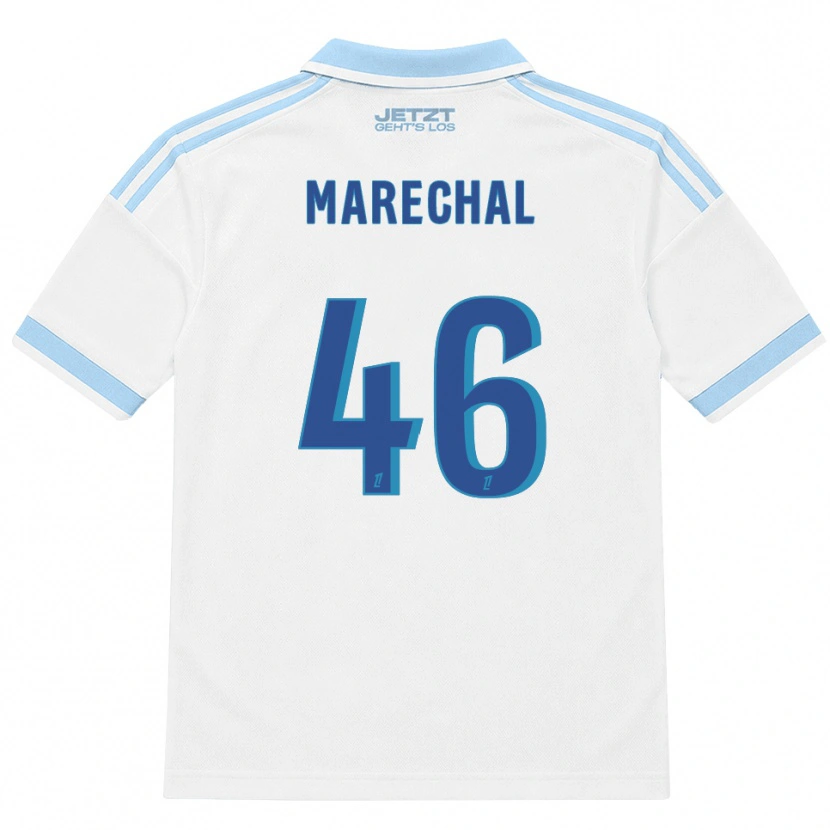 Danxen Kvinder Max Maréchal #46 Lys Himmelblå Hvid Rød Udebane Spillertrøjer 2026/27 Trøje T-Shirt