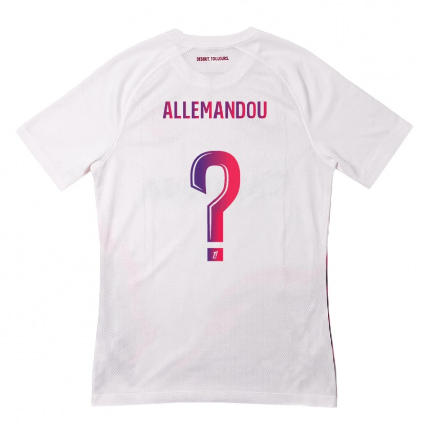 Danxen Kvinder Teddy Allemandou #0 Hvid Pink Lilla Udebane Spillertrøjer 2026/27 Trøje T-Shirt