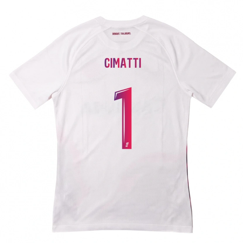 Danxen Kvinder Marie Cimatti #1 Hvid Pink Lilla Udebane Spillertrøjer 2026/27 Trøje T-Shirt